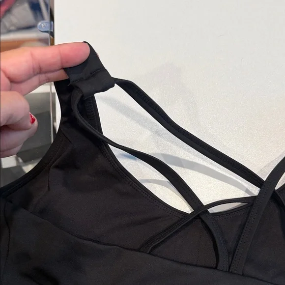 Zyia Black Strappy Sports Bra - Picture 3 of 5